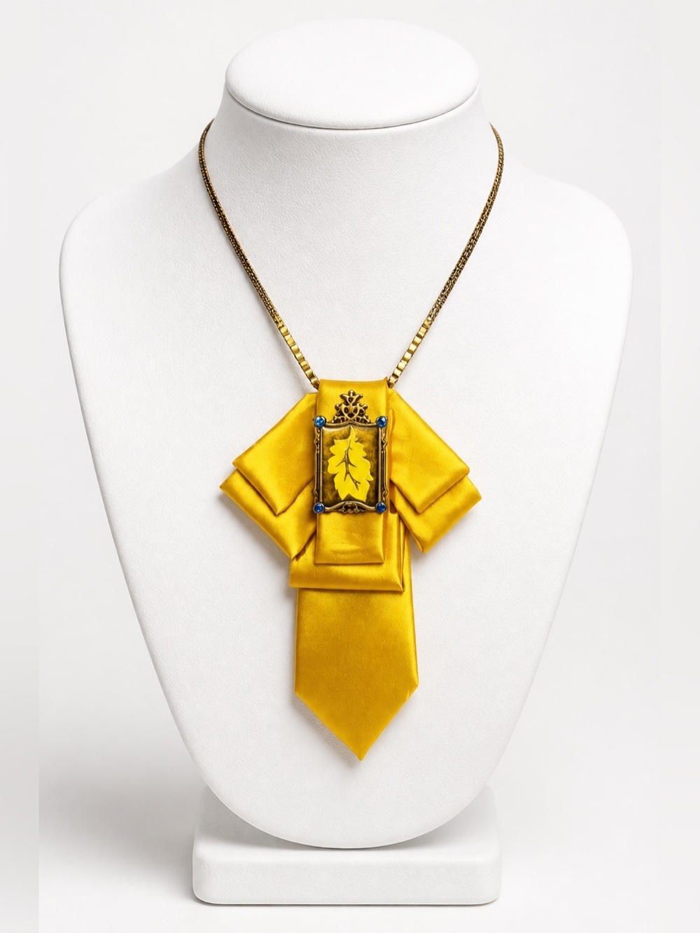 Silk Necktie Statement Pendant/Necklace. Adjustable